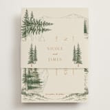 "Whispering Pines" - Rehearsal Dinner Cards in Forest by Elly - Assembled with Belly Band