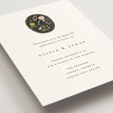 "botanical cameo" - Rehearsal Dinner Cards in Swan by Lori Wemple - Detail