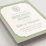 "Woods" - Rehearsal Dinner Cards in Moss by Kelly Schmidt - Detail