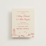 "Kitty Hawk" - Rehearsal Dinner Cards in Lobster by Jackie Crawford - Front