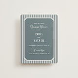 "Modern Stripes" - Rehearsal Dinner Cards in Capri by Emily Betts - Front