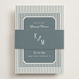 "Modern Stripes" - Rehearsal Dinner Cards in Capri by Emily Betts - Assembled with Belly Band