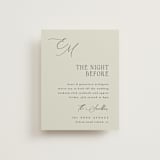 "Scripted Initials" - Rehearsal Dinner Cards in Spring by Kelly Schmidt - Front