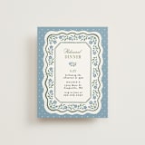 "Sweet Vintage" - Rehearsal Dinner Cards in Periwinkle by Alethea and Ruth - Front