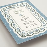 "Sweet Vintage" - Rehearsal Dinner Cards in Periwinkle by Alethea and Ruth - Detail