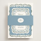 "Sweet Vintage" - Rehearsal Dinner Cards in Periwinkle by Alethea and Ruth - Assembled with Belly Band