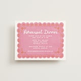 "Vienes" - Rehearsal Dinner Cards in Carnation by Itsy Belle Studio - Front