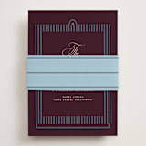 "sophisticate" - Rehearsal Dinner Cards in Plum by Owl and Toad - Assembled with Belly Band