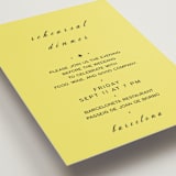 "In Lights" - Rehearsal Dinner Cards in Lemon by Ani Somi - Detail