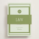 "dewberry" - Rehearsal Dinner Cards in Forest by Sara Hicks Malone - Assembled with Belly Band