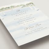 "Bristol" - Rehearsal Dinner Cards in Aqua by Jennifer Wick - Detail