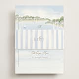 "Bristol" - Rehearsal Dinner Cards in Aqua by Jennifer Wick - Assembled with Belly Band