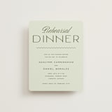 "Swoon" - Rehearsal Dinner Cards in Lemongrass by Sam Dubeau - Front