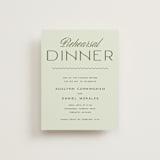 "Swoon" - Rehearsal Dinner Cards in Lemongrass by Sam Dubeau - Front