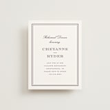 "Engraved names" - Rehearsal Dinner Cards in Burgundy by Stacey Meacham - Front