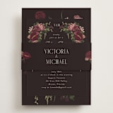 "Romantics" - Rehearsal Dinner Cards in Merlota by Susan Moyal - Assembled with Belly Band