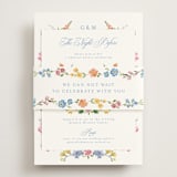 "Everlasting Romance" - Rehearsal Dinner Cards in Meadow by Petra Kern - Assembled with Belly Band