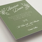 "Vintage Garden" - Rehearsal Dinner Cards in Forest by Sherley Ferreira - Detail