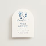 "Positano" - Rehearsal Dinner Cards in Cerulean by Tamara Hilje - Front