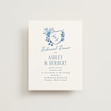 "Positano" - Rehearsal Dinner Cards in Cerulean by Tamara Hilje - Front
