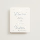 "Cheers" - Rehearsal Dinner Cards in Sky by Blustery August - Front