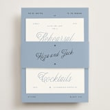 "Cheers" - Rehearsal Dinner Cards in Sky by Blustery August - Assembled with Belly Band