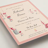 "Velvet Cherry" - Rehearsal Dinner Cards in Cherry by Sarah Rosenthal - Detail