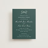 "Pair of Calla Lilies" - Rehearsal Dinner Cards in Sage by Leah Bisch - Front