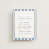 "Patterned florals" - Rehearsal Dinner Cards in Powder by Creo Study - Front
