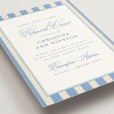 "Patterned florals" - Rehearsal Dinner Cards in Powder by Creo Study - Detail