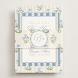 "Patterned florals" - Rehearsal Dinner Cards in Powder by Creo Study - Assembled with Belly Band