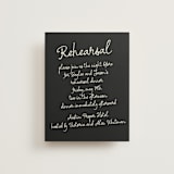 "Inkwoven" - Rehearsal Dinner Cards in Tuxedo by Jelena Vuletic - Front