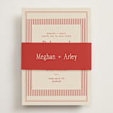 "cherry" - Rehearsal Dinner Cards in Cherry by Ellen Schlegelmilch - Assembled with Belly Band