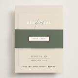 "True North" - Rehearsal Dinner Cards in Olive You More by Design Lotus - Assembled with Belly Band