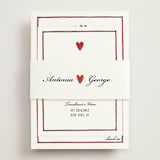 "Two Hearts" - Rehearsal Dinner Cards in Lily by Pati Cascino - Assembled with Belly Band