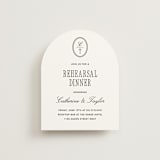 "Formal Minimalist" - Rehearsal Dinner Cards in Silk by Kelly Schmidt - Front