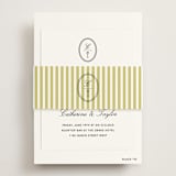 "Formal Minimalist" - Rehearsal Dinner Cards in Silk by Kelly Schmidt - Assembled with Belly Band