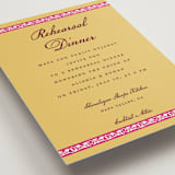 "Mughal Gardens" - Rehearsal Dinner Cards in Ivory by Sherley Ferreira - Detail