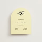 "Courthouse" - Rehearsal Dinner Cards in Butter by Studio Suku - Front