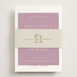 "Lavender Dreams" - Rehearsal Dinner Cards in Lilac Dreams by Design Lotus - Assembled with Belly Band