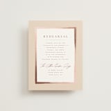 "Romantic Frame" - Foil-Pressed Rehearsal Dinner Cards in Peony by Wildfield Paper Co - Front