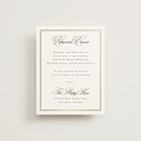 "Traditionalist" - Foil-Pressed Rehearsal Dinner Cards in Snow by Sarah Brown - Front