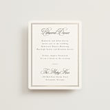 "Traditionalist" - Foil-Pressed Rehearsal Dinner Cards in Snow by Sarah Brown - Front