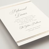 "Classic Elegance" - Foil-Pressed Rehearsal Dinner Cards in Pearl by Nicole Walsh - Detail