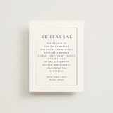 "Gilded Frame" - Foil-Pressed Rehearsal Dinner Cards in Pearl by Nicole Walsh - Front