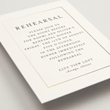 "Gilded frame" - Foil-Pressed Rehearsal Dinner Cards in Pearl by Nicole Walsh - Detail