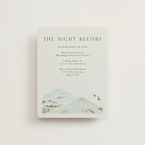 "Mountaintop" - Foil-Pressed Rehearsal Dinner Cards in Evergreen by Paper Sun Studio - Front