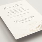 "Peaks" - Foil-Pressed Rehearsal Dinner Cards in Hunter by Sarah Brown - Detail