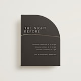 "gathering" - Foil-Pressed Rehearsal Dinner Cards in Smoke by Olivia Raufman - Front