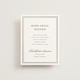 "Polished" - Foil-Pressed Rehearsal Dinner Cards in Cotton by Jennifer Postorino - Front